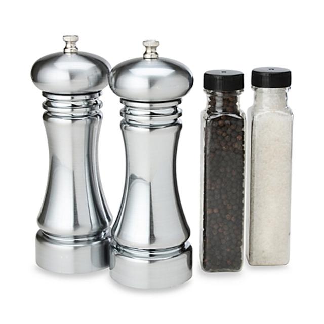 Olde Thomspon Pepper Mill and Salt Grinder Set in Checkmate