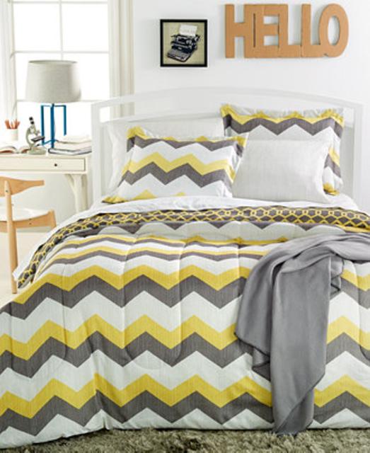 Chevron 8 Piece Queen Bedding Ensemble