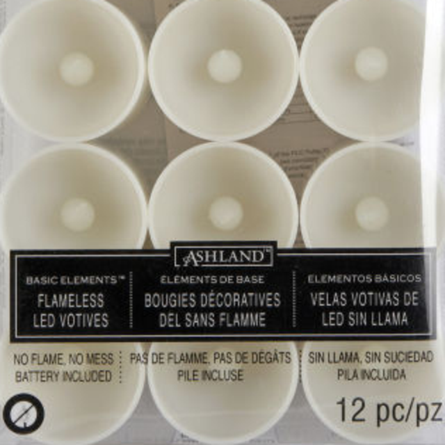 Ashland® Basic Elements™ Flameless LED Votives, 12 count