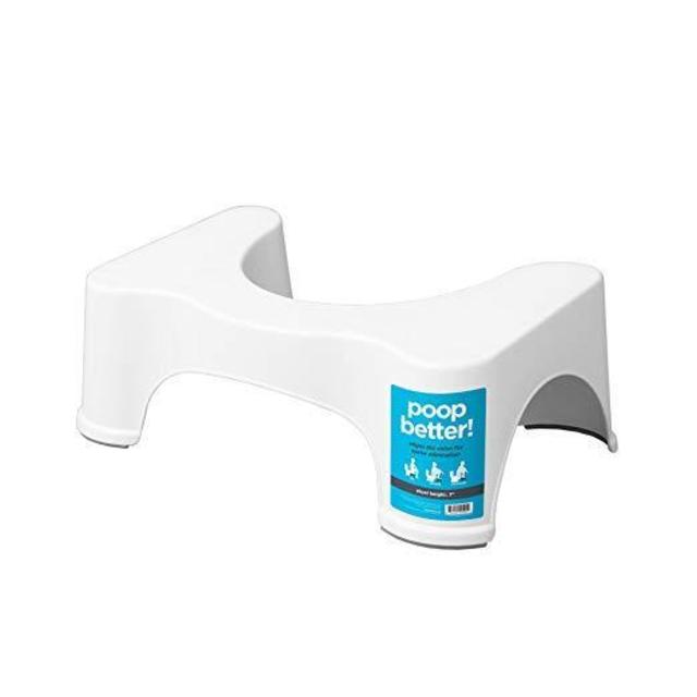 Squatty Potty The Original Bathroom Toilet Stool, White, 7"