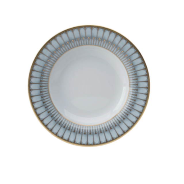 Philippe Deshoulieres Arcades Grey Gold Rim Soup Plate
