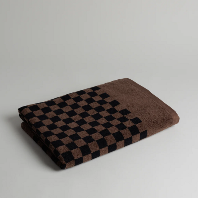 Baina | ROMAN TOWEL in TABAC & NOIR