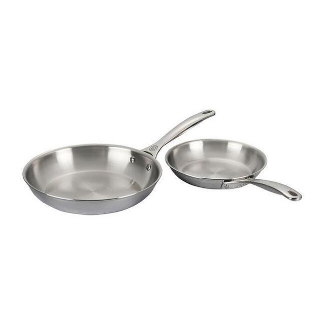 Le Creuset Stainless Steel Fry Pans, Set of 2