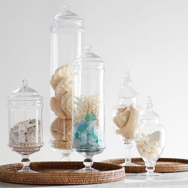 Potterybarn PB Classic Glass Apothecary Jars