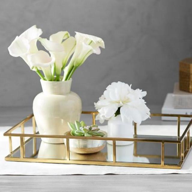 Potterybarn Mirror Fenced Tray