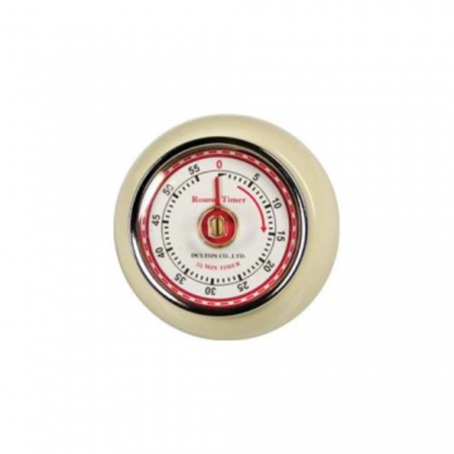 Retro Kitchen Timer, Ivory