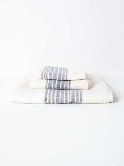 Flax Line Organics Towel - Large (navy-ivory)