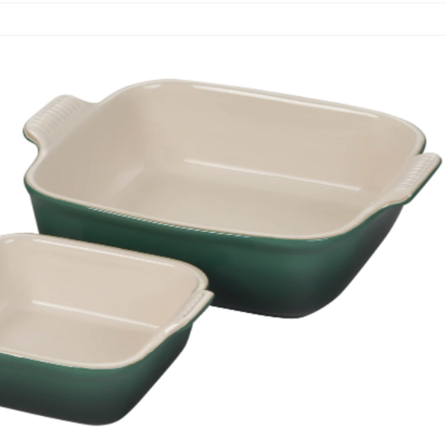 Heritage Square Baking Dishes in Artichaut, Set of 2