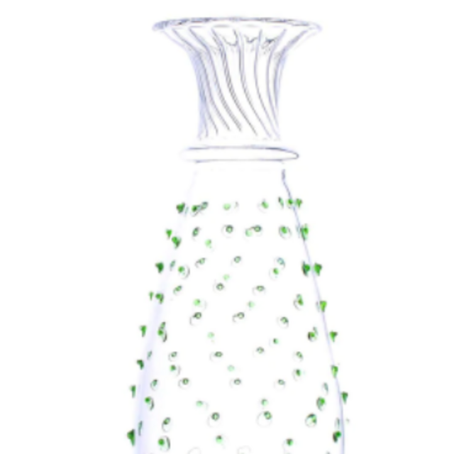 Pom Glass Carafe, Green