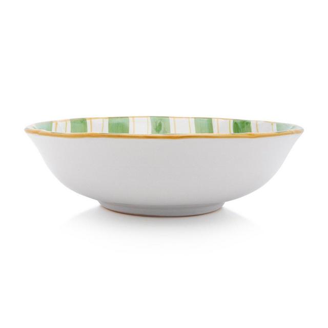 Striped Ceramic Large Serving Bowl