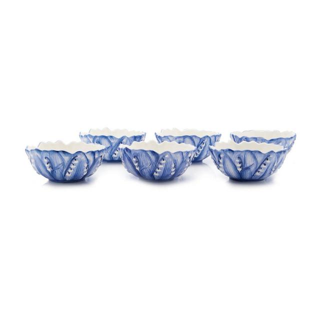 Set-of-Six Lily Of The Valley Ceramic Cereal Bowls