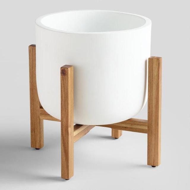 Small White Ceramic Sevilla Outdoor Planter
