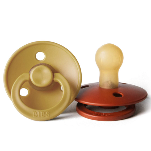 2 pack BIBS BPA-Free Natural Rubber Baby Pacifier