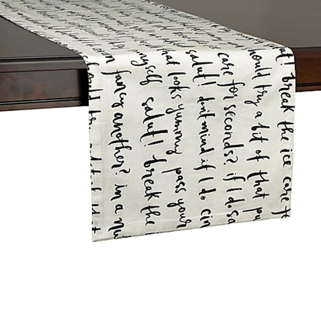 kate spade new york Small Talk 72-Inch Table Runner