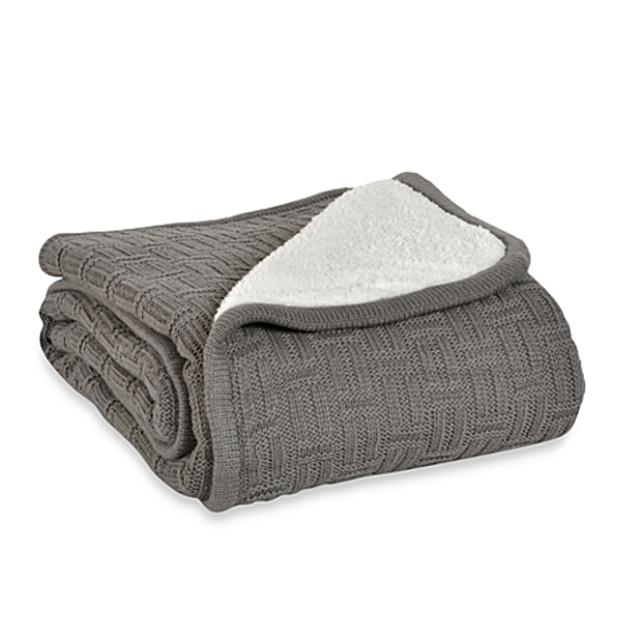 Berkshire Blanket® Timeless Comfort™ Reversible Throw in Grey