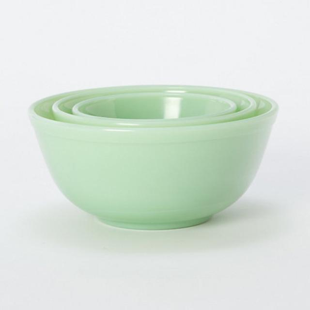 Milk Glass Mixing Bowl Set