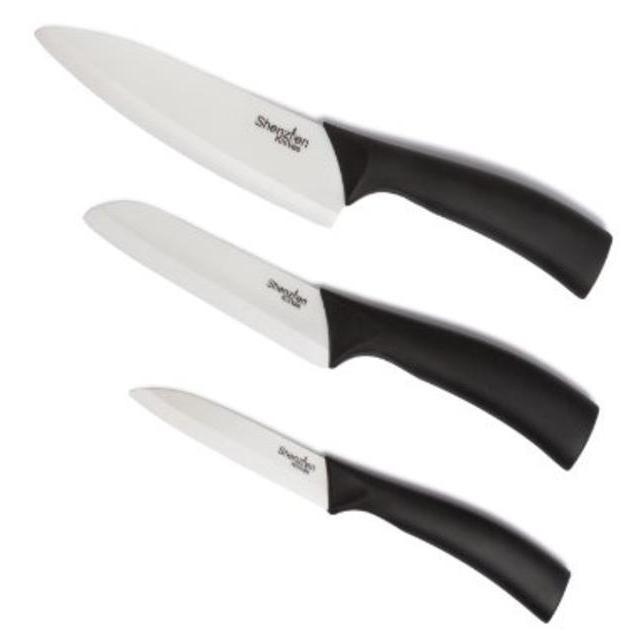 Shenzhen Knives. Ceramic Knife Set - 3-piece (6" Chef's, 5" Slicing & 4" Paring)
