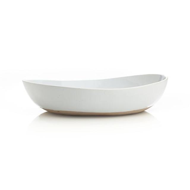 Welcome White Large Serving Bowl