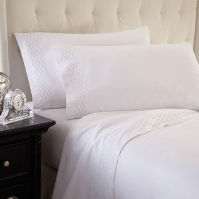 Waterford 400TC Lattice 4-Piece King Sheet Set