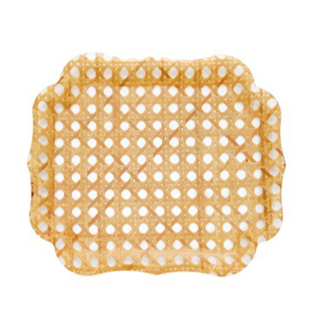 Large Baroque Rattan Tray