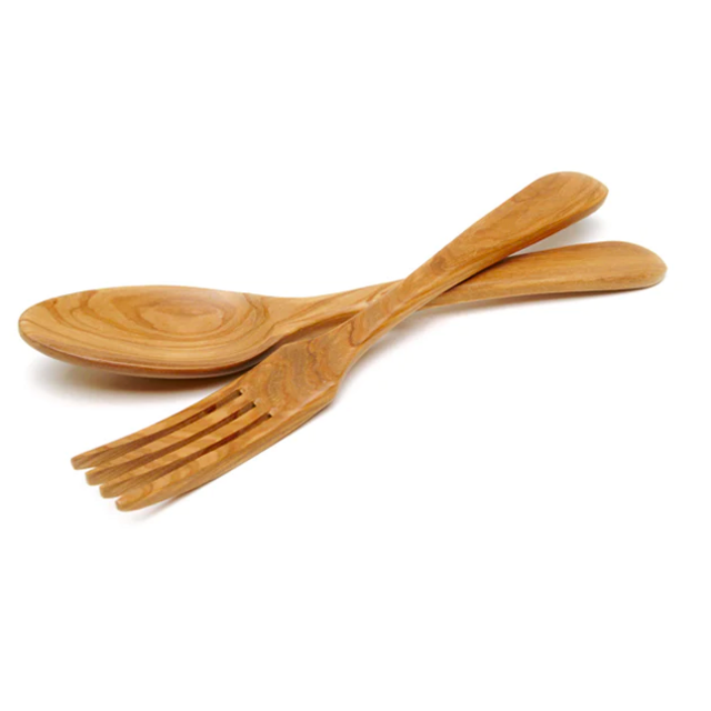 Parisian Olive Wood Salad Servers