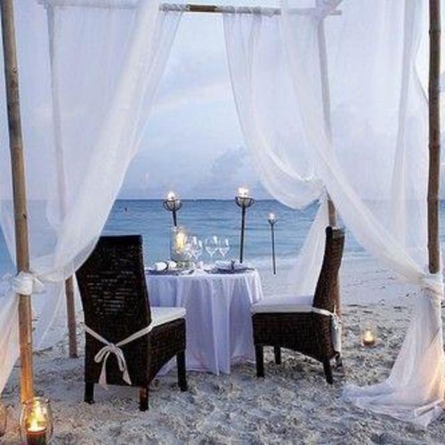 Candlelit Dinner in the Sand