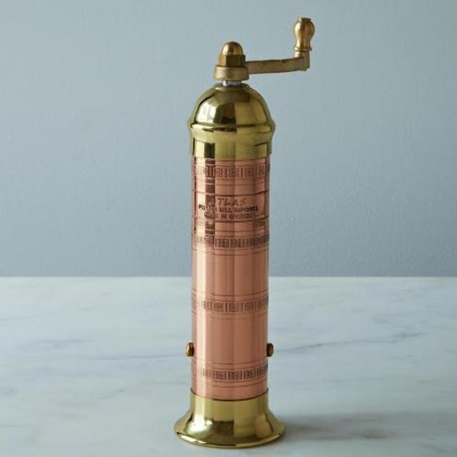 Copper and Brass Pepper Mill