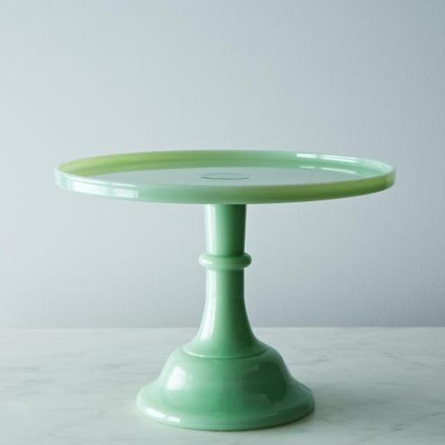 Cake Plate - Jadeite Glass