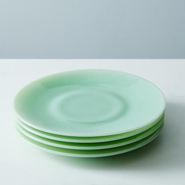 Jadeite Glass Plates (Set of 4)