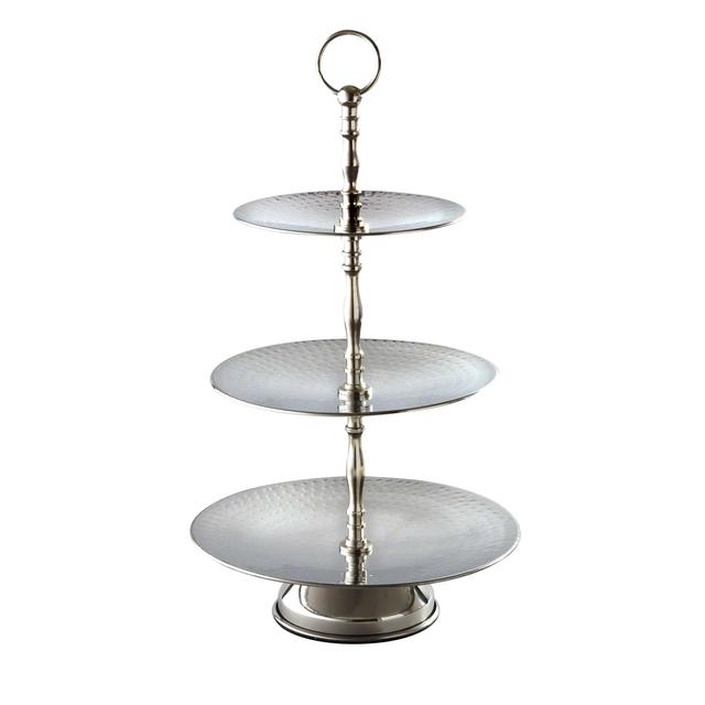 Hammered Stainless Steel 3 Tier Stand