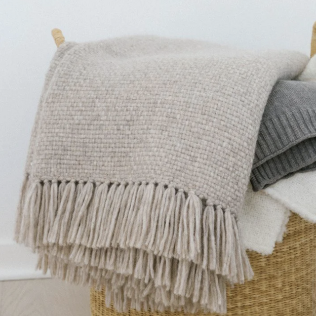 Alpaca Basketweave Throw