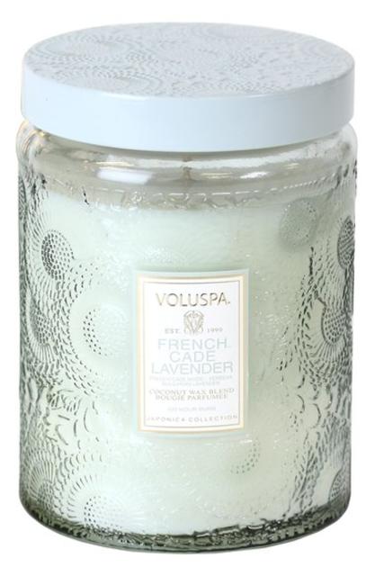 'French Cade Lavender' Large Embossed Jar Candle