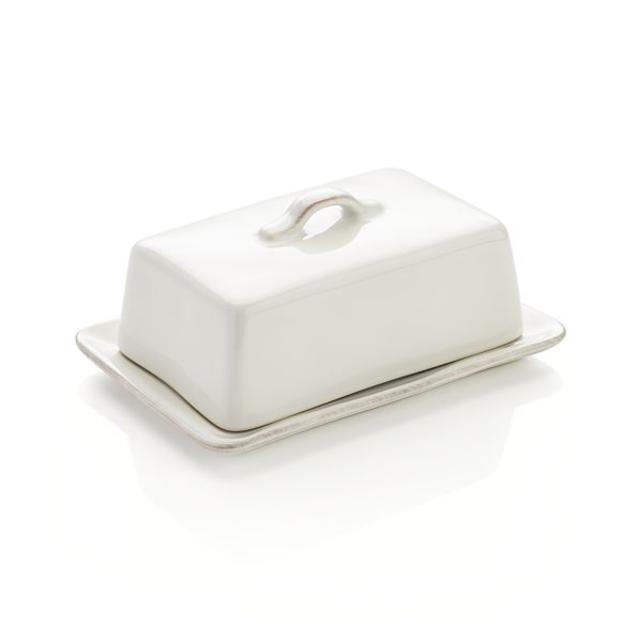Marin White Covered Butter Dish
