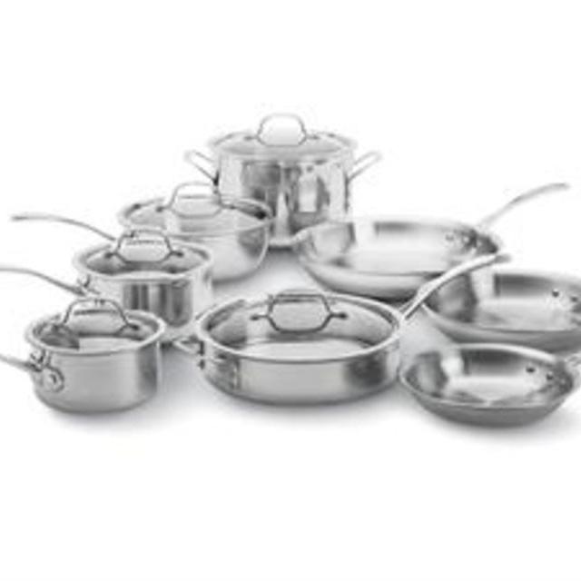 13-pc. Tri-Ply Stainless Steel Cookware Set by Calphalon