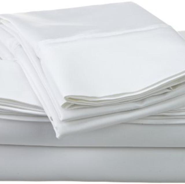 Impressions 1200 Thread Count Premium Egyptian Cotton, Single Ply, Queen Bed Sheet Set, Solid, White