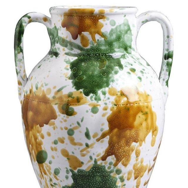 Apulia Hand-Printed Ceramic Vase