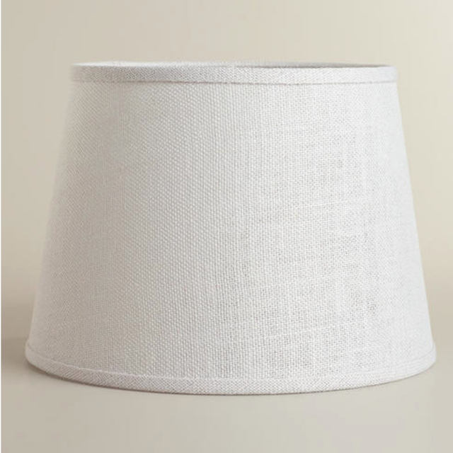 Marshmallow White Burlap Table Lamp Shade