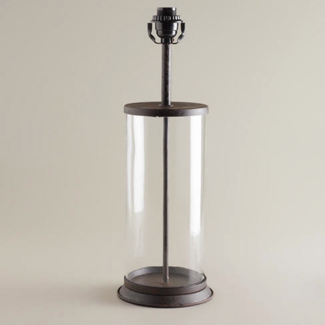 Glass Cylinder Table Lamp Base