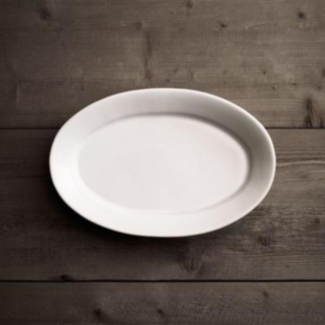 Stoneware Grand-Rimmed Small Oval Platter