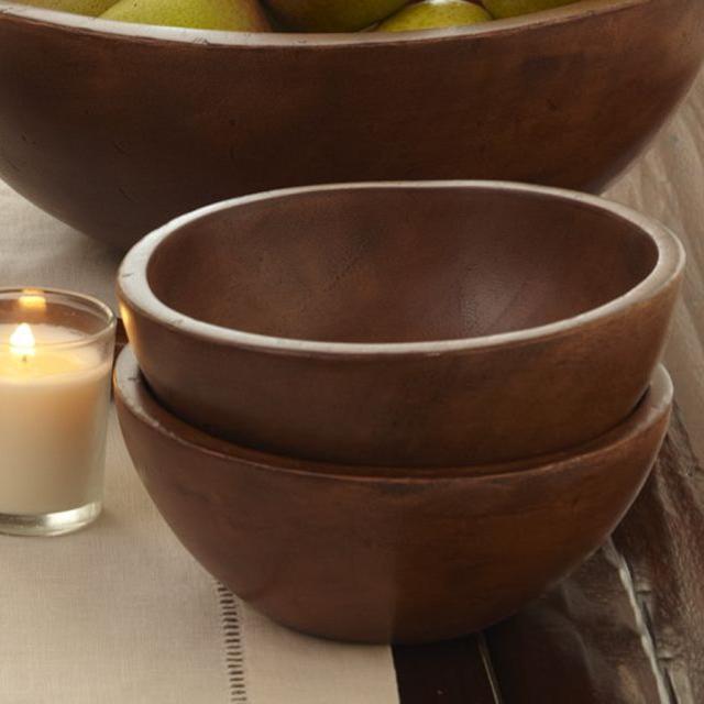 4 Small Wooden Bowls
