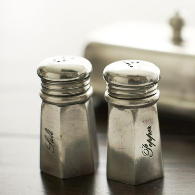 Antique Silver Salt & Pepper Shakers