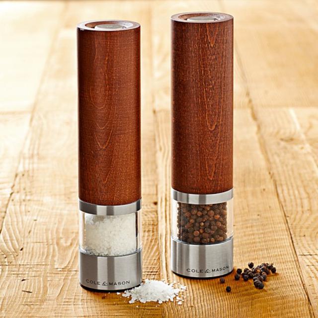 Cole & Mason Wood Electric Salt & Pepper Mills