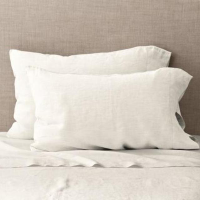 Vintage-Washed Belgian Linen Pillowcases (Set of 2)