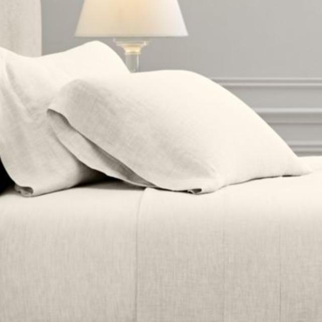 Vintage-Washed Belgian Linen Sheet Set