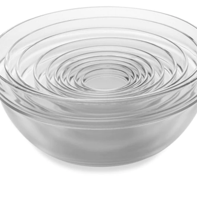 10-Piece Tempered Glass Nesting Mixing and Prep Bowl Set