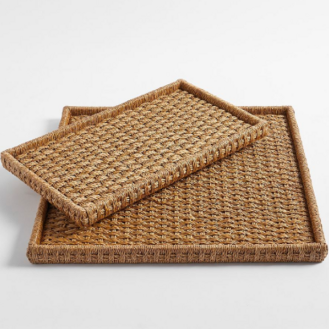 Pottery Barn Amaya Handwoven Twisted Seagrass Tray