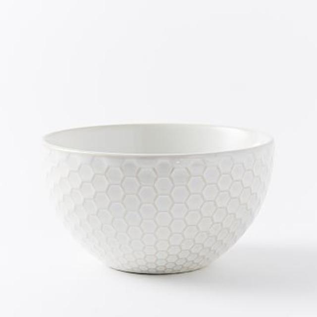 White (Honeycomb)- Textured Bowls (Set of 4)