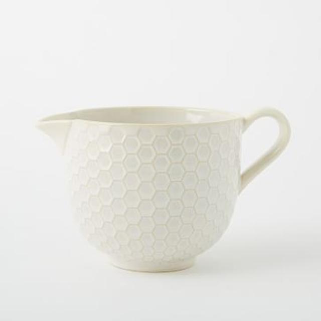 Textured Gravy Boat - White (Honeycomb)