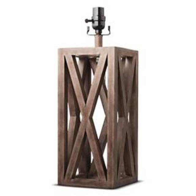 Washed Wood Box Lamp Base Large - Threshold™