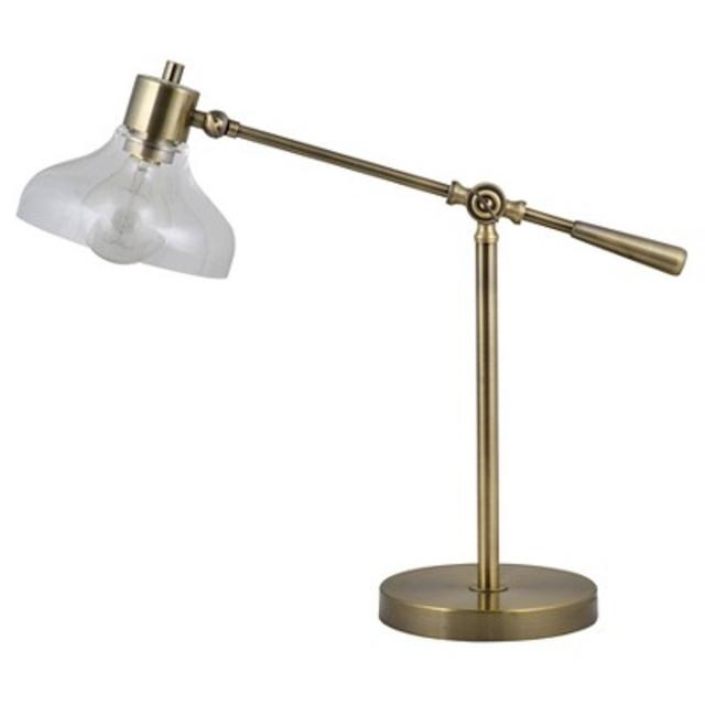 Crosby Gold Desk Lamp with Glass Shade - Threshold™